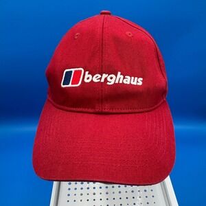 Berghaus‎ Red Baseball Cap Adjustable Strap Embroidered Logo One Size Men's